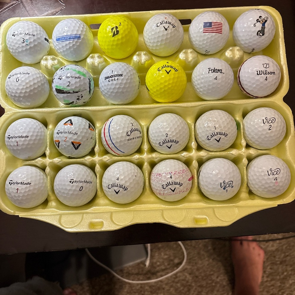 24 Assorted Golf Balls with Logos for only $18